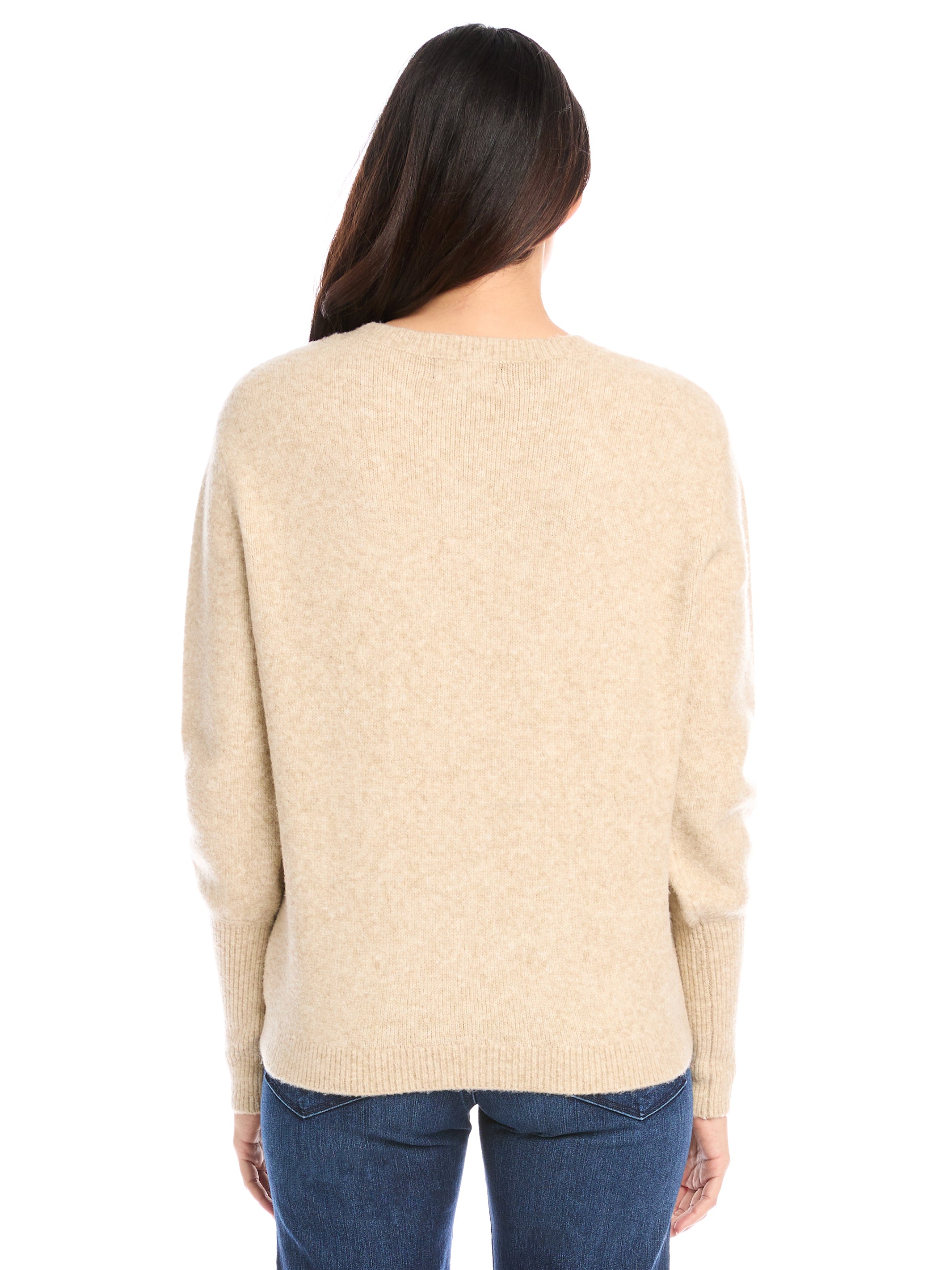 Blouson Sleeve Crop Sweater