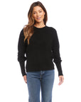 Blouson Sleeve Crop Sweater