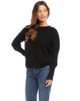 Blouson Sleeve Crop Sweater