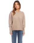 Blouson Sleeve Crop Sweater