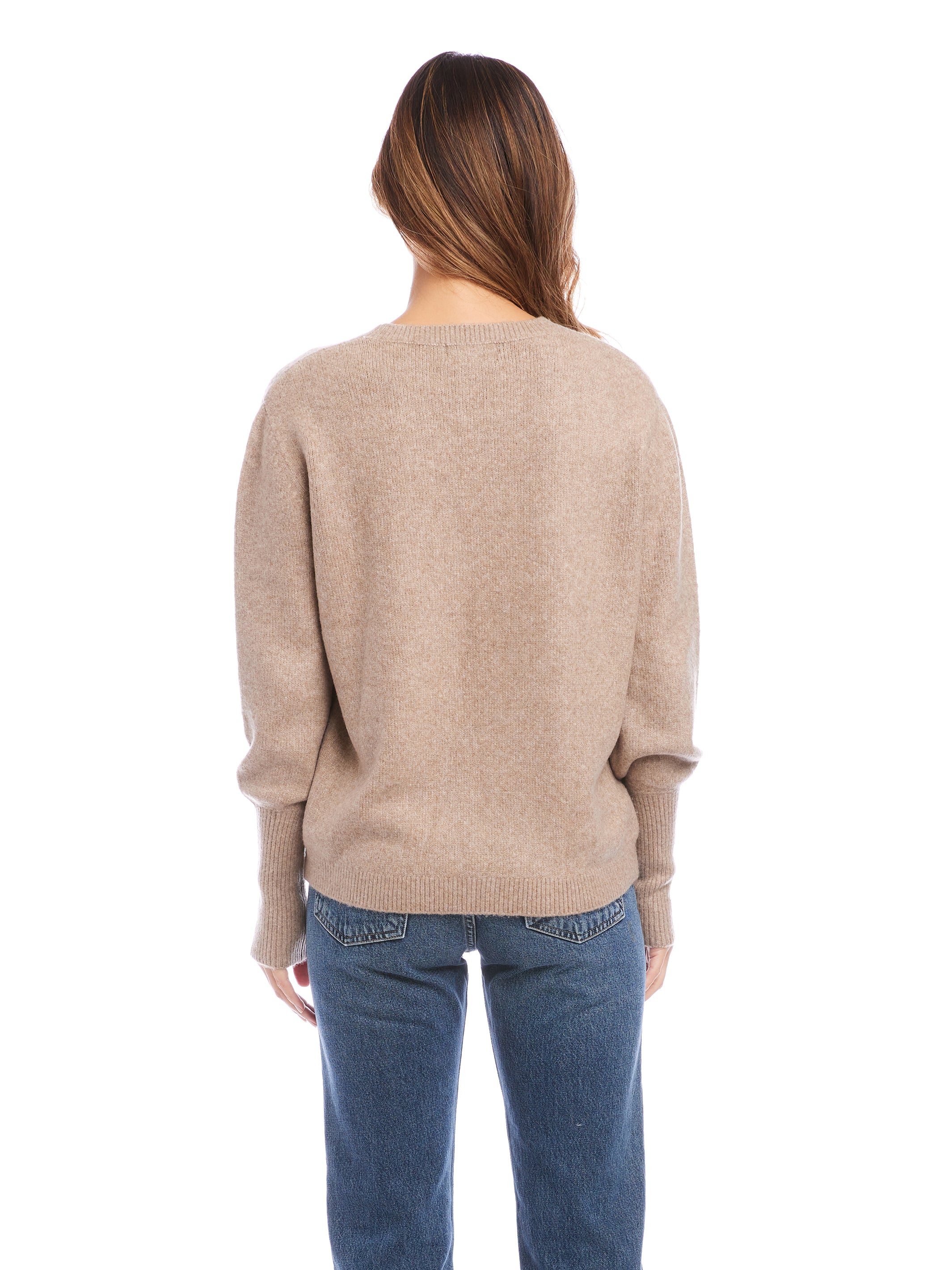 Blouson Sleeve Crop Sweater