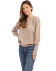 Blouson Sleeve Crop Sweater