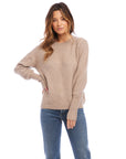 Blouson Sleeve Crop Sweater