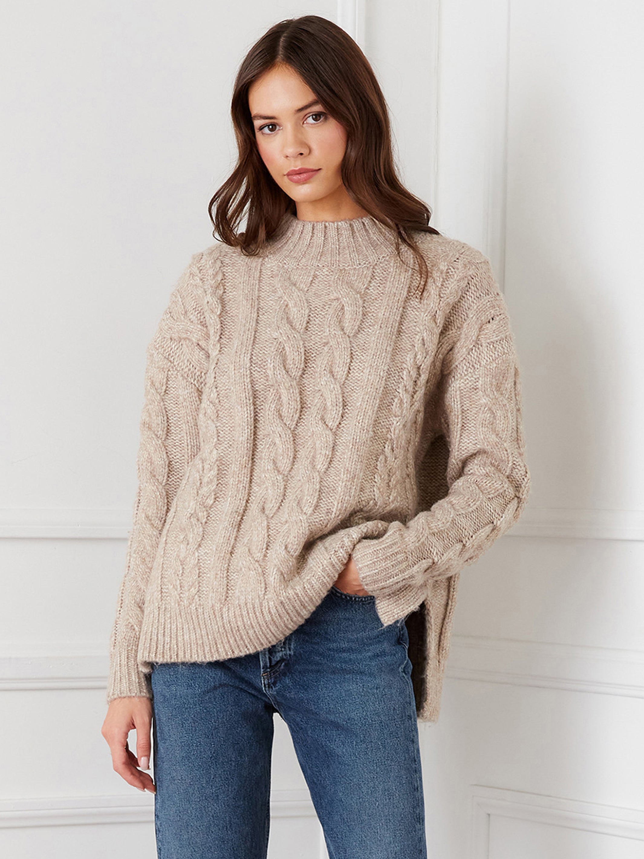 Turtleneck Cable Sweater