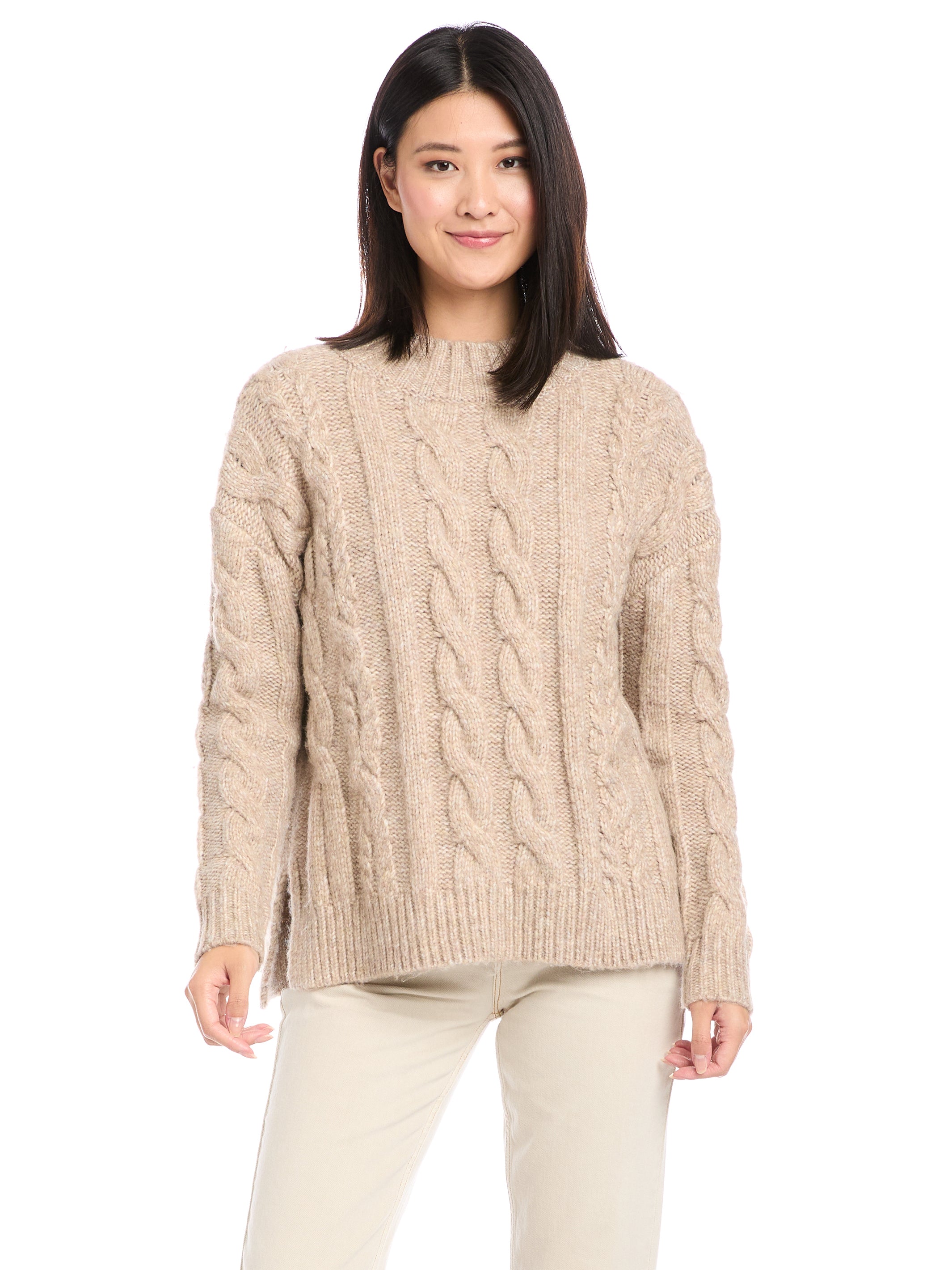 Turtleneck Cable Sweater