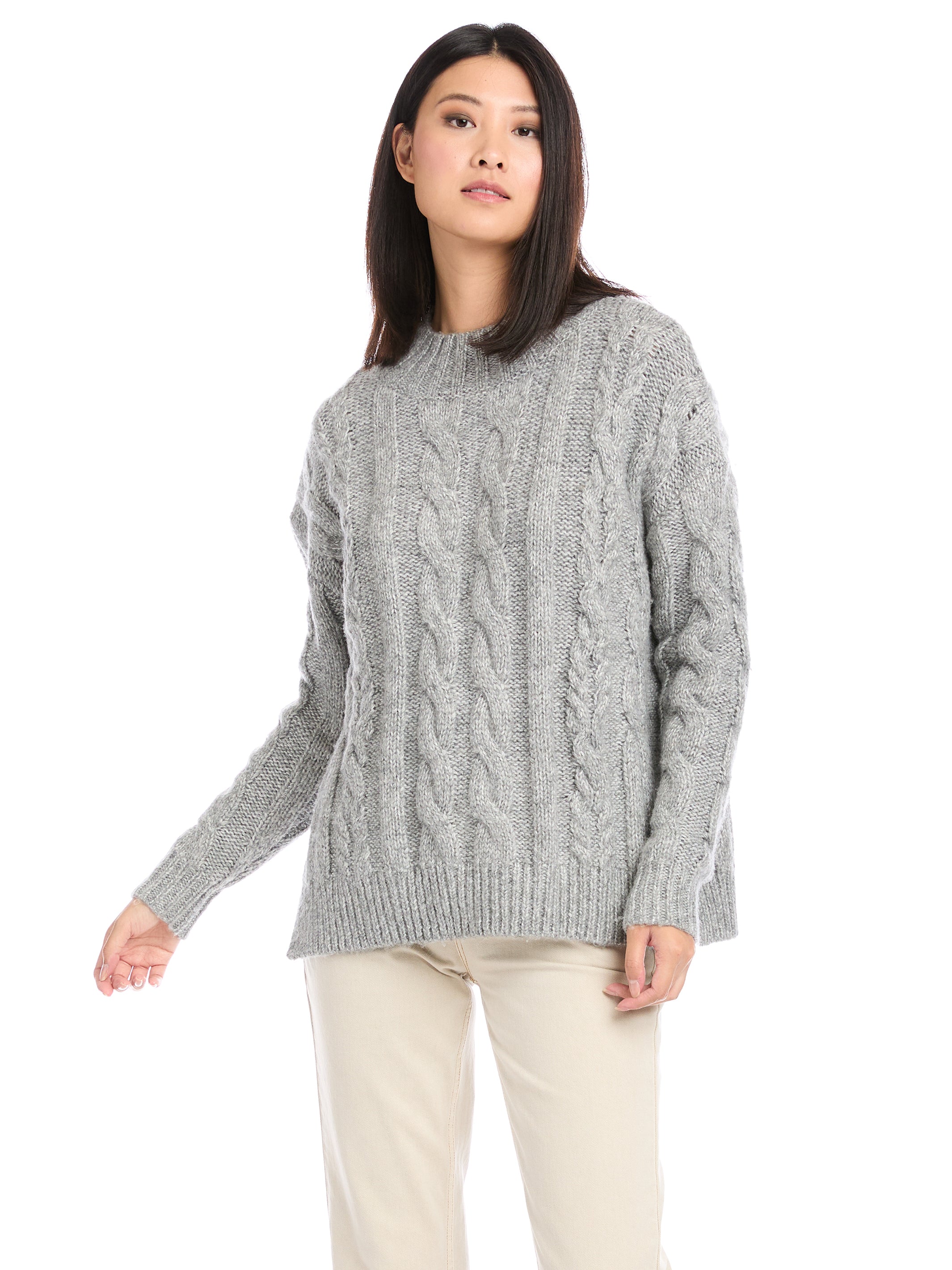 Turtleneck Cable Sweater