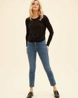 Long Sleeve Twist Front Top