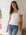 Mindy T-Shirt in bamboo rib knit with square neck and short sleeves for a comfortable fit