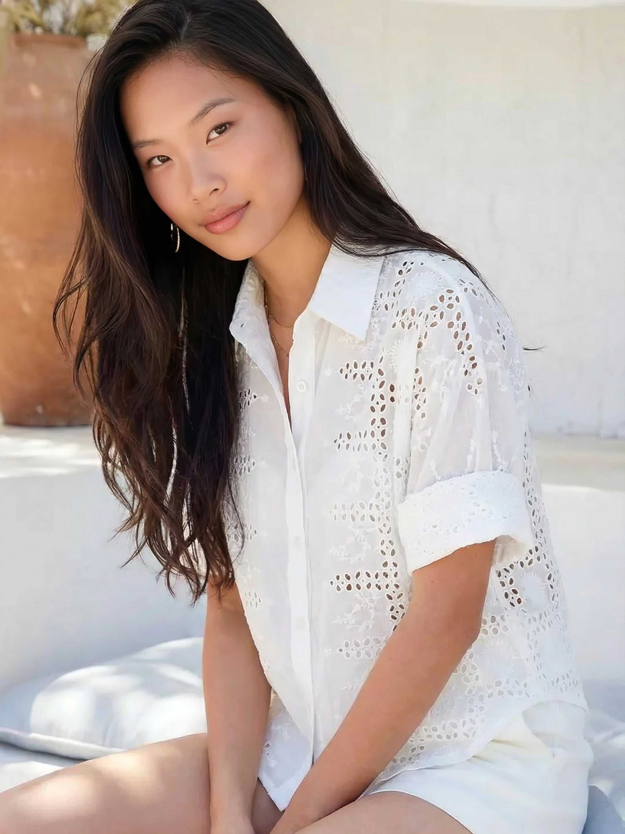 Alisa Eyelet Top - Light, Breathable Cotton for Effortless Style