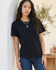Basic short sleeve tee cotton jersey crewneck T-shirt made in USA