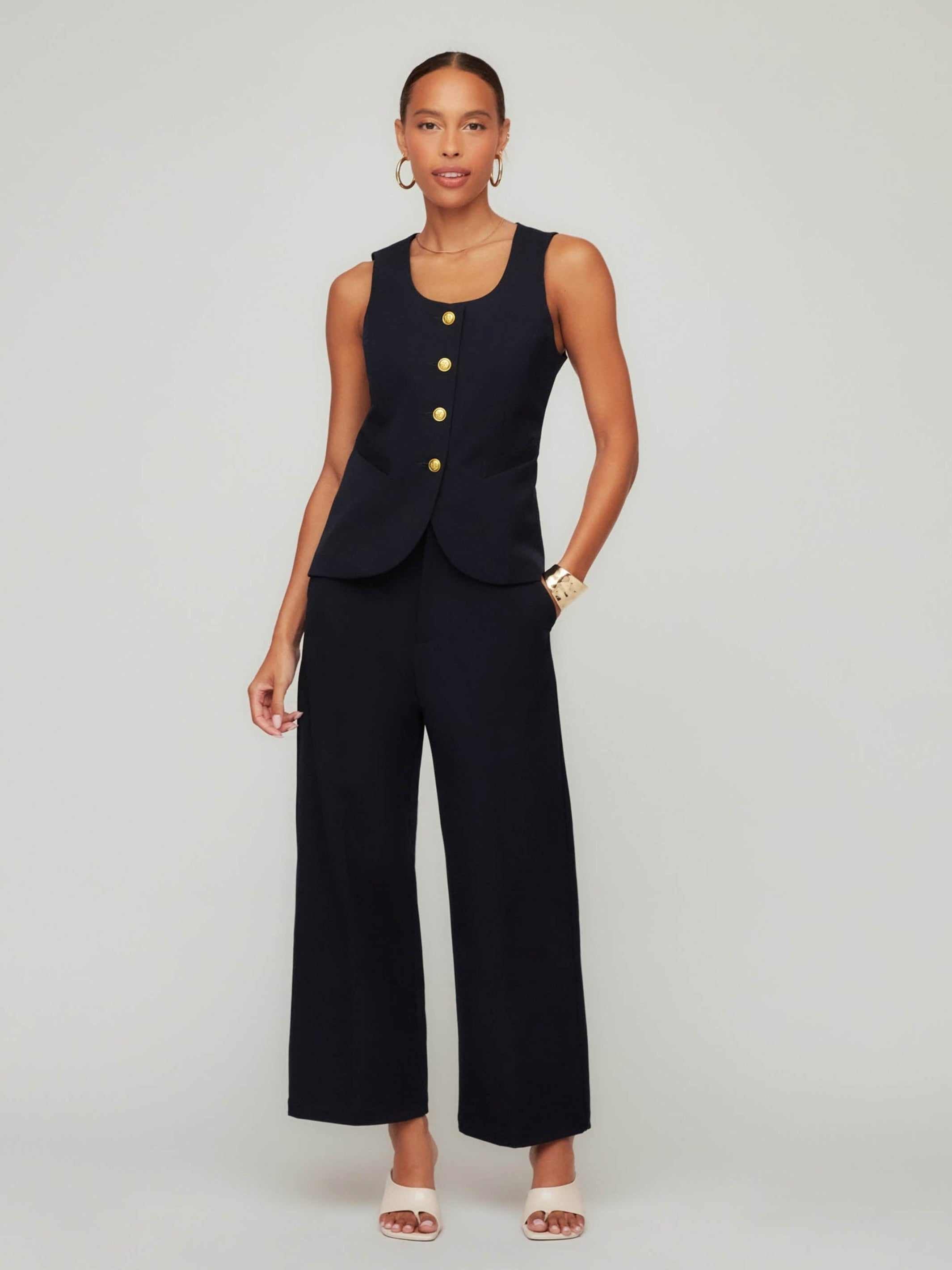 June Button-Up Vest - Stylish & Structured Sleeveless Top | Buy