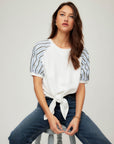 Jami Contrast Tie-Front Top