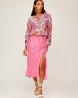 Fiona Shirred Midi Skirt