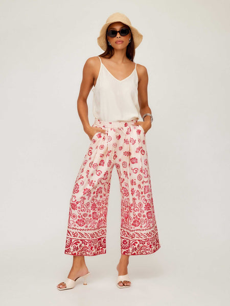 Etta Border Print Pants - Stylish Comfortable Wide Leg Pants