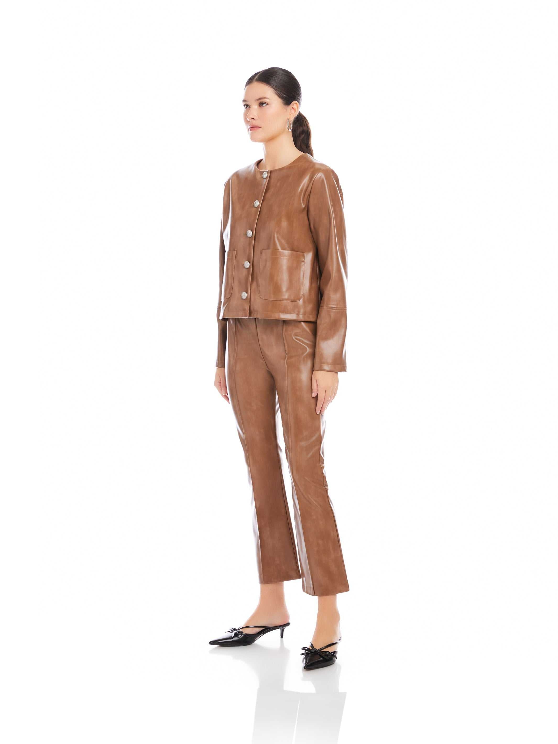 Kaylyn Faux Leather Jacket - Modern Style, Faux Leather, Fully