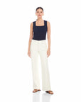 Sophia  Faux Leather Wide-Leg Pants