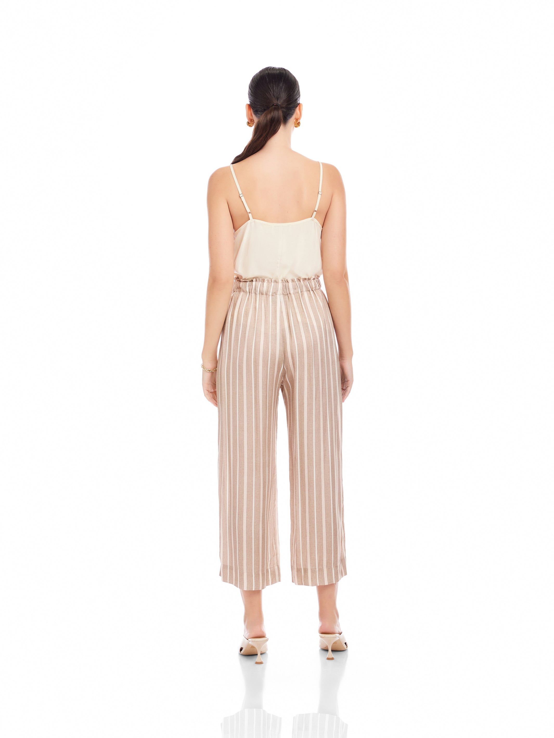パンツ SORTE LIGHT PEACHED COTTON chestnut Tasha Cropped Drawstring Pants | Fifteen Twenty Clothing