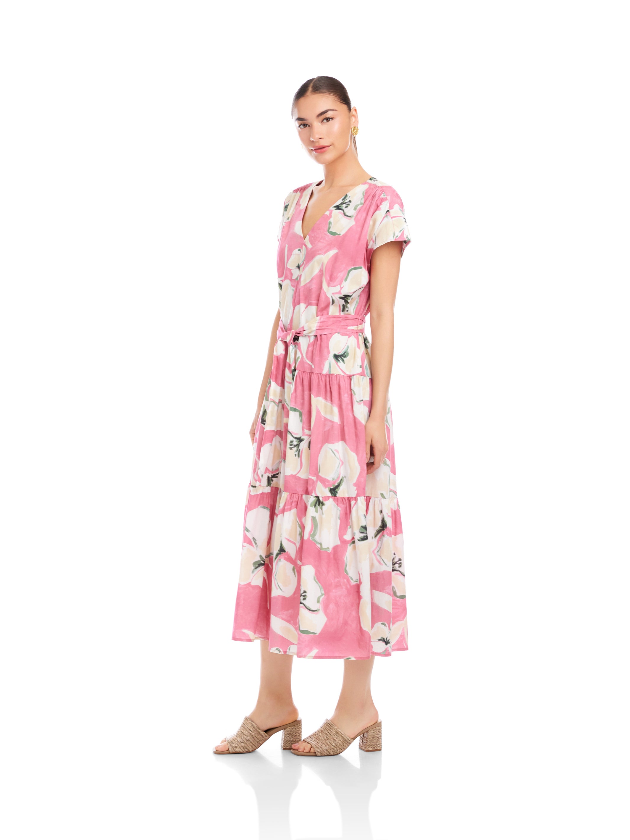 cut out midi summer dress Floral Daydream Cut Out Midi Dress in Orange S / Orange