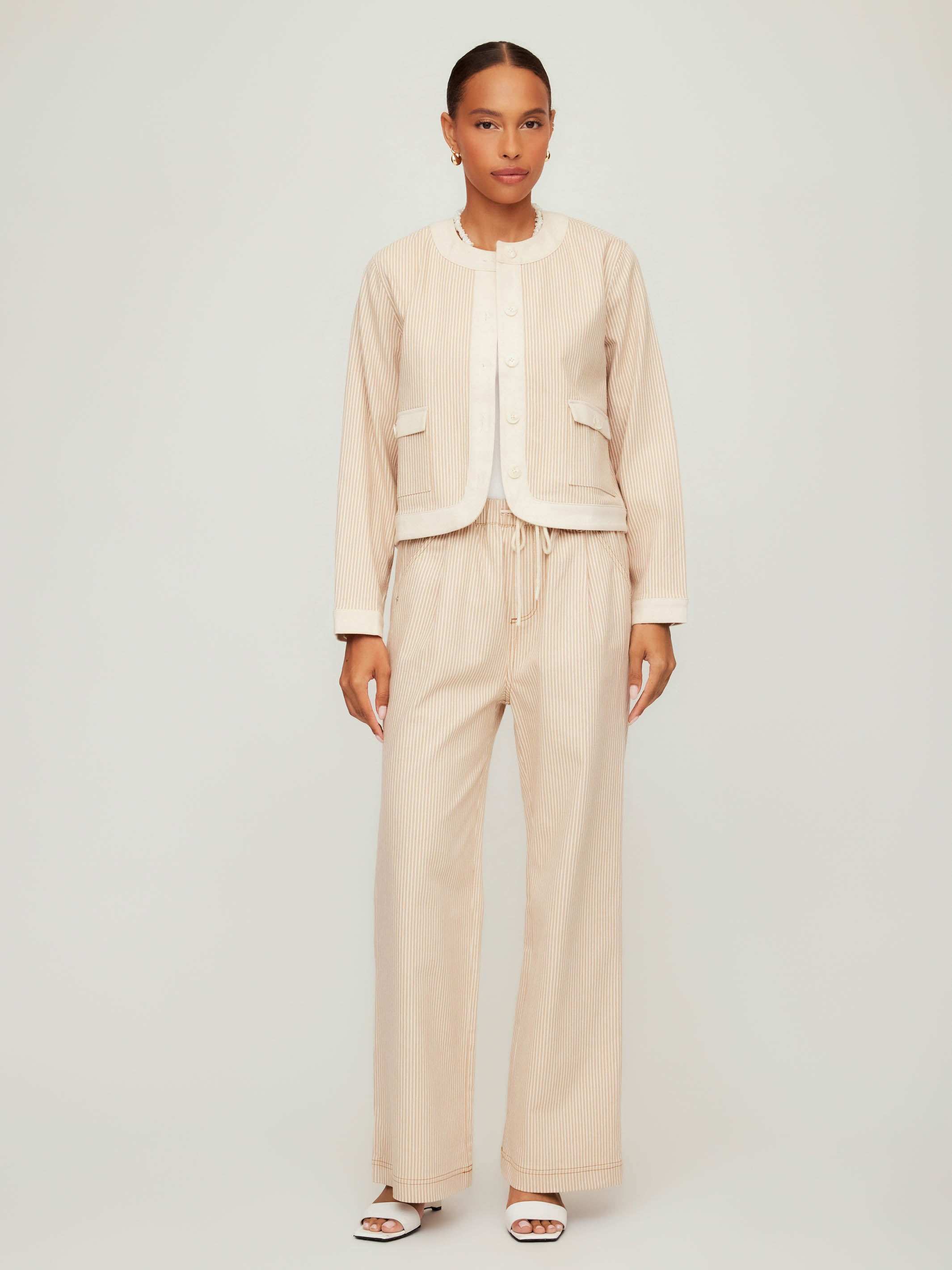 Myra Contrast Cropped Jacket