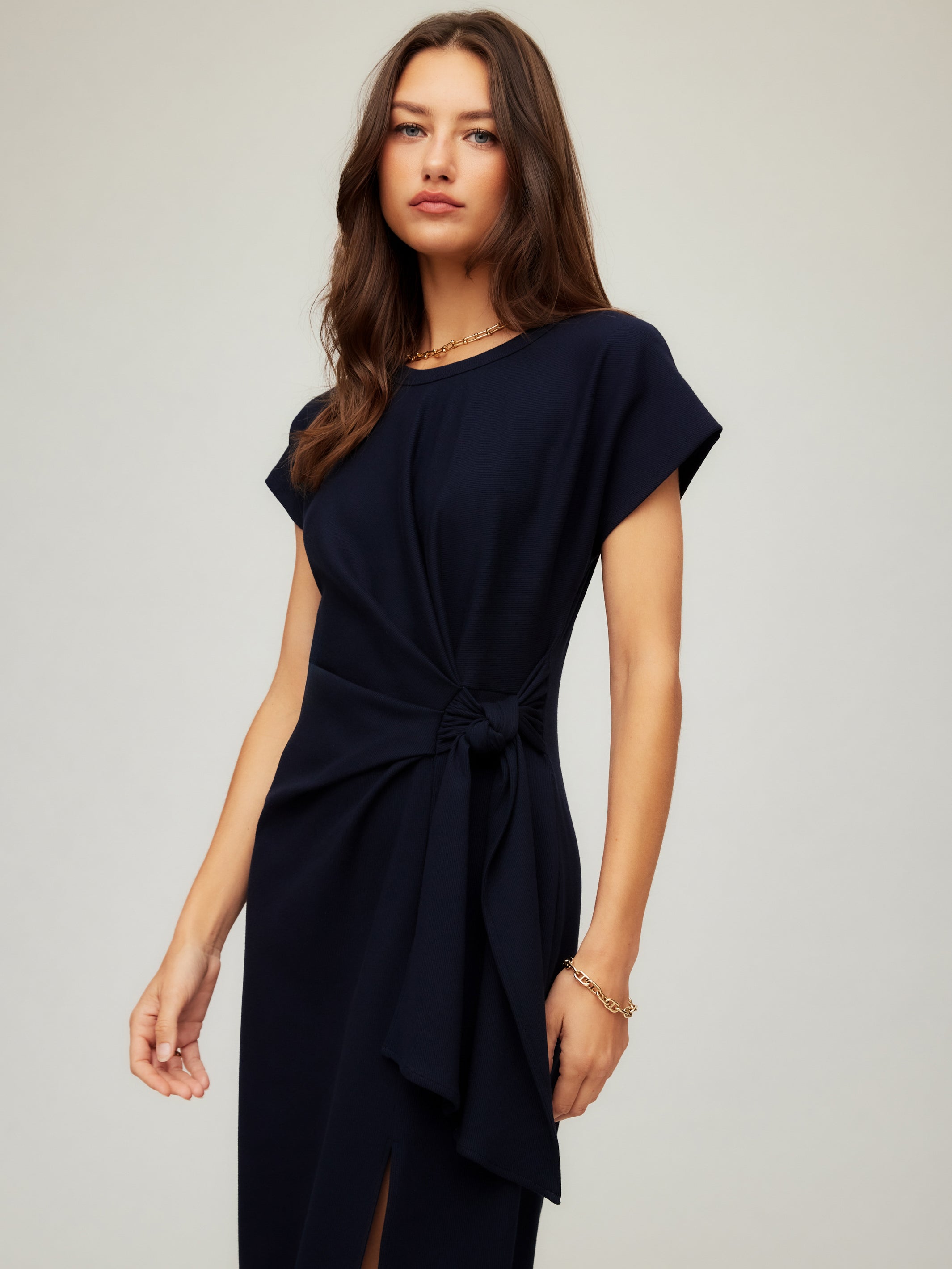 Marissa Side-Knot Midi Dress