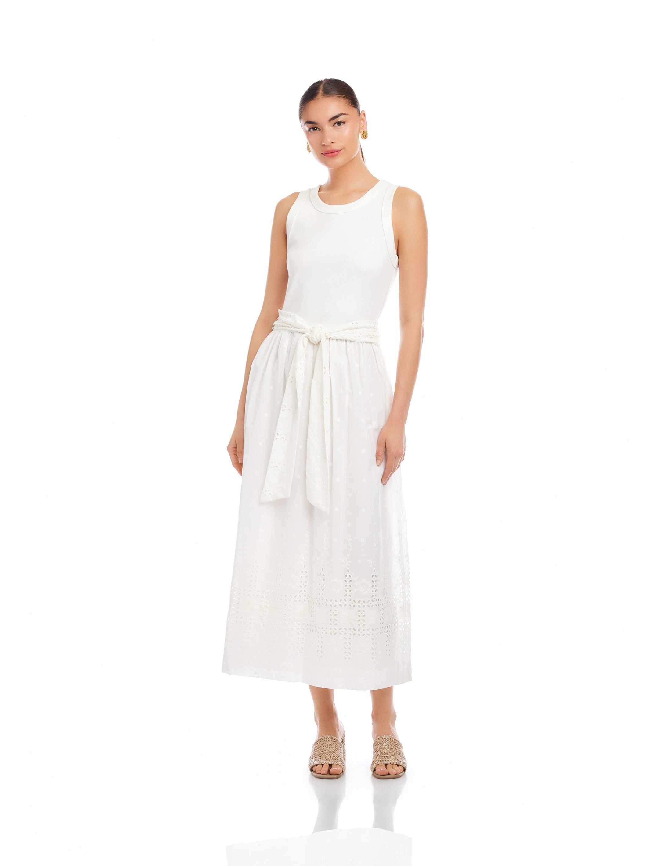 contrast midi dress Women's Pack the Film & Sunscreen Blue Gingham Contrast Trim Midi Dress | Size: L
