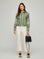 Sigourney Pintuck Pants high-rise flared ankle pants with elastic waist and pintuck detail