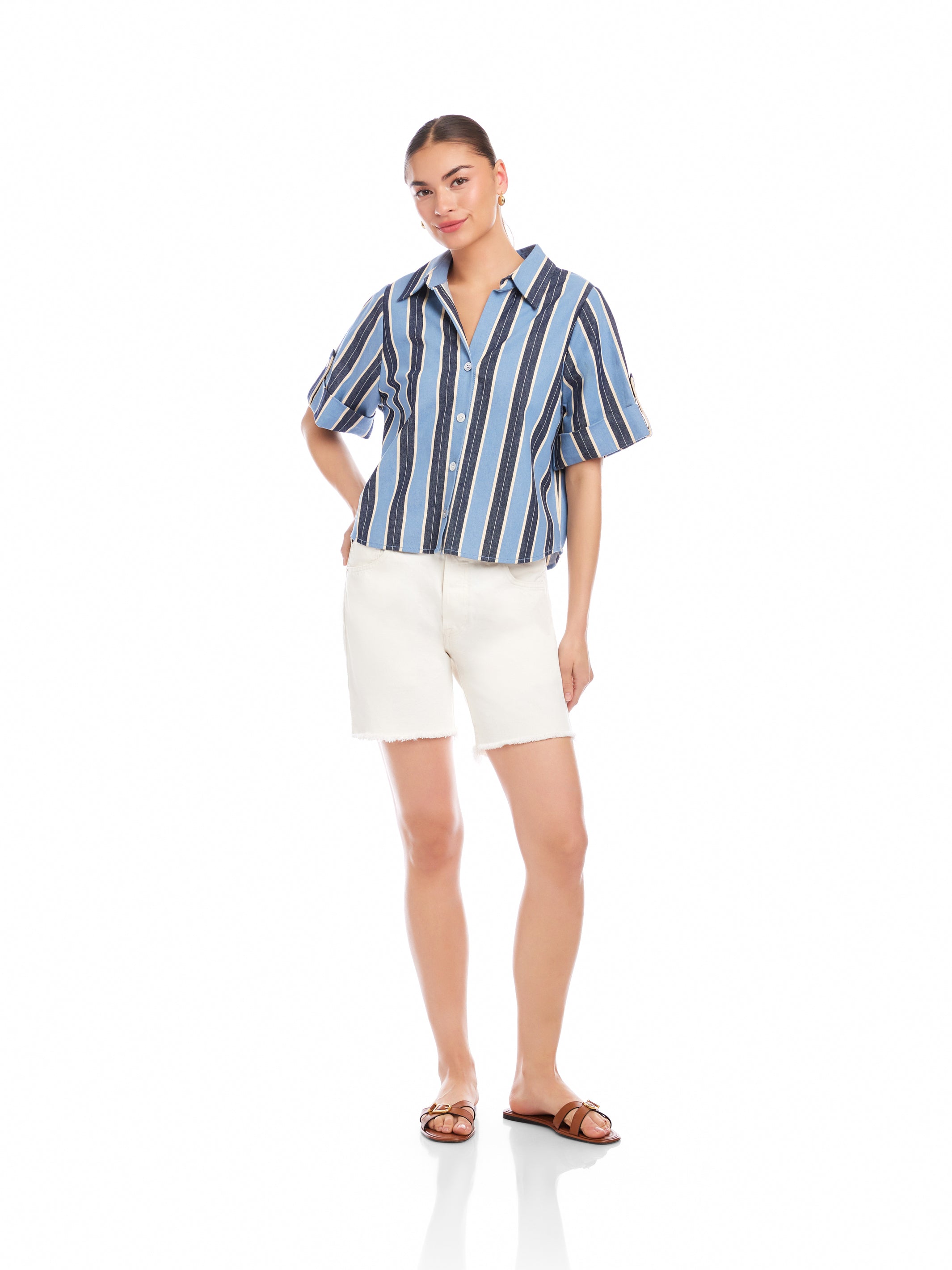 Kay Cuffed Sleeve Shirt | Fifteen Twenty Clothing