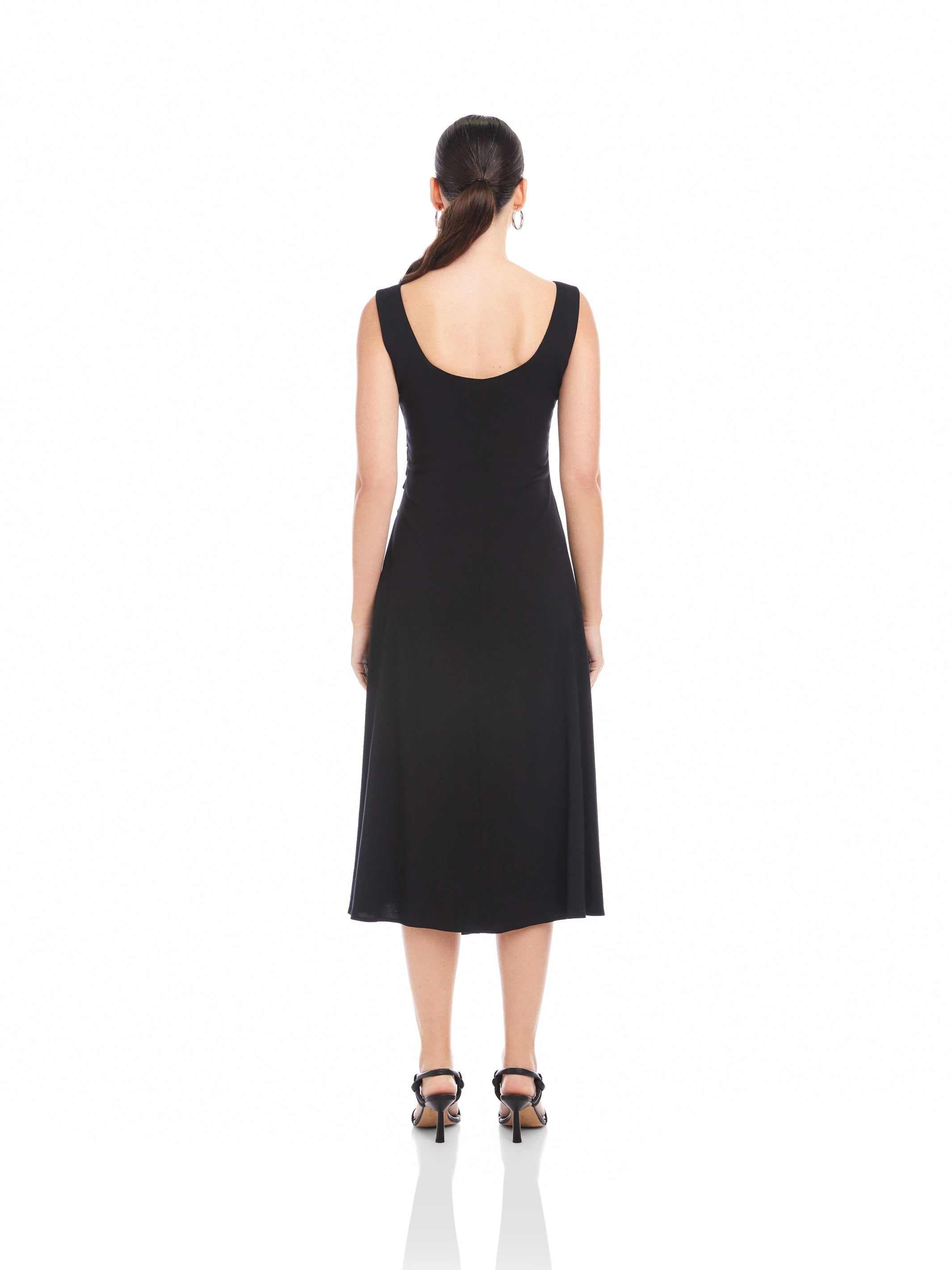 Fifteen Twenty Shari Side-Pleat Dress Black / XS