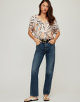 Sam Short Sleeve Button-Up Top