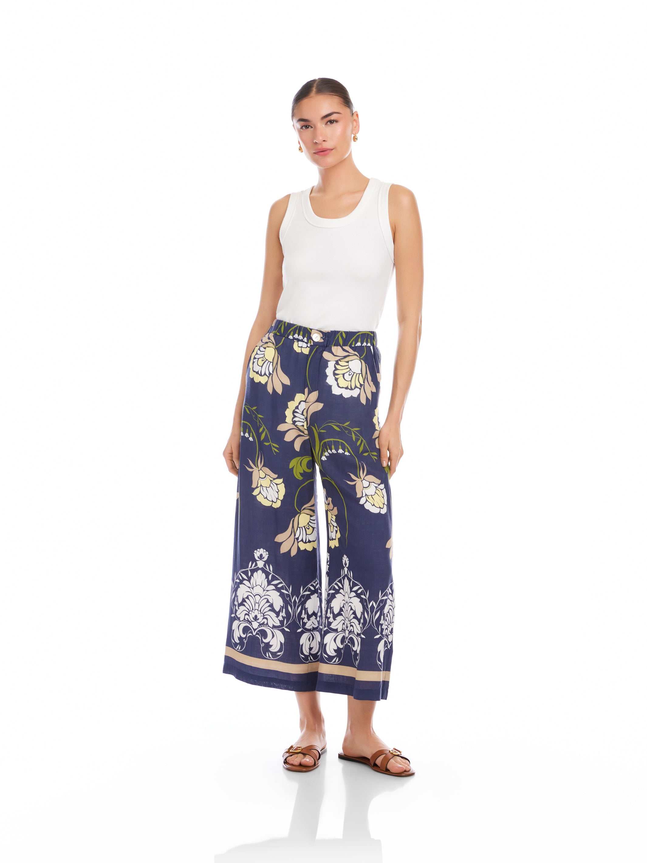 Tilly Cropped Pants - Elegant Wide-Leg Style for Warm Weather