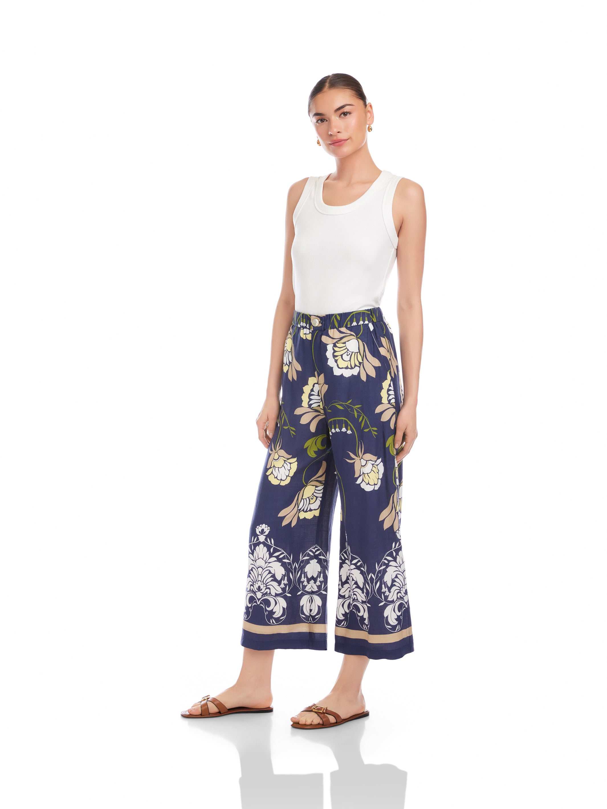 Tilly Cropped Pants - Elegant Wide-Leg Style for Warm Weather