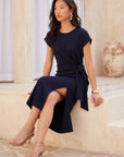 Marissa Side-Knot Midi Dress