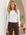 Long sleeve side shirred top in bamboo rib knit fabric, soft and stretchy, crew neck design