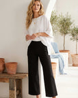 Wide-Leg Cropped Pants