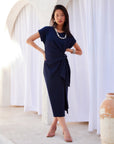 Marissa Side-Knot Midi Dress