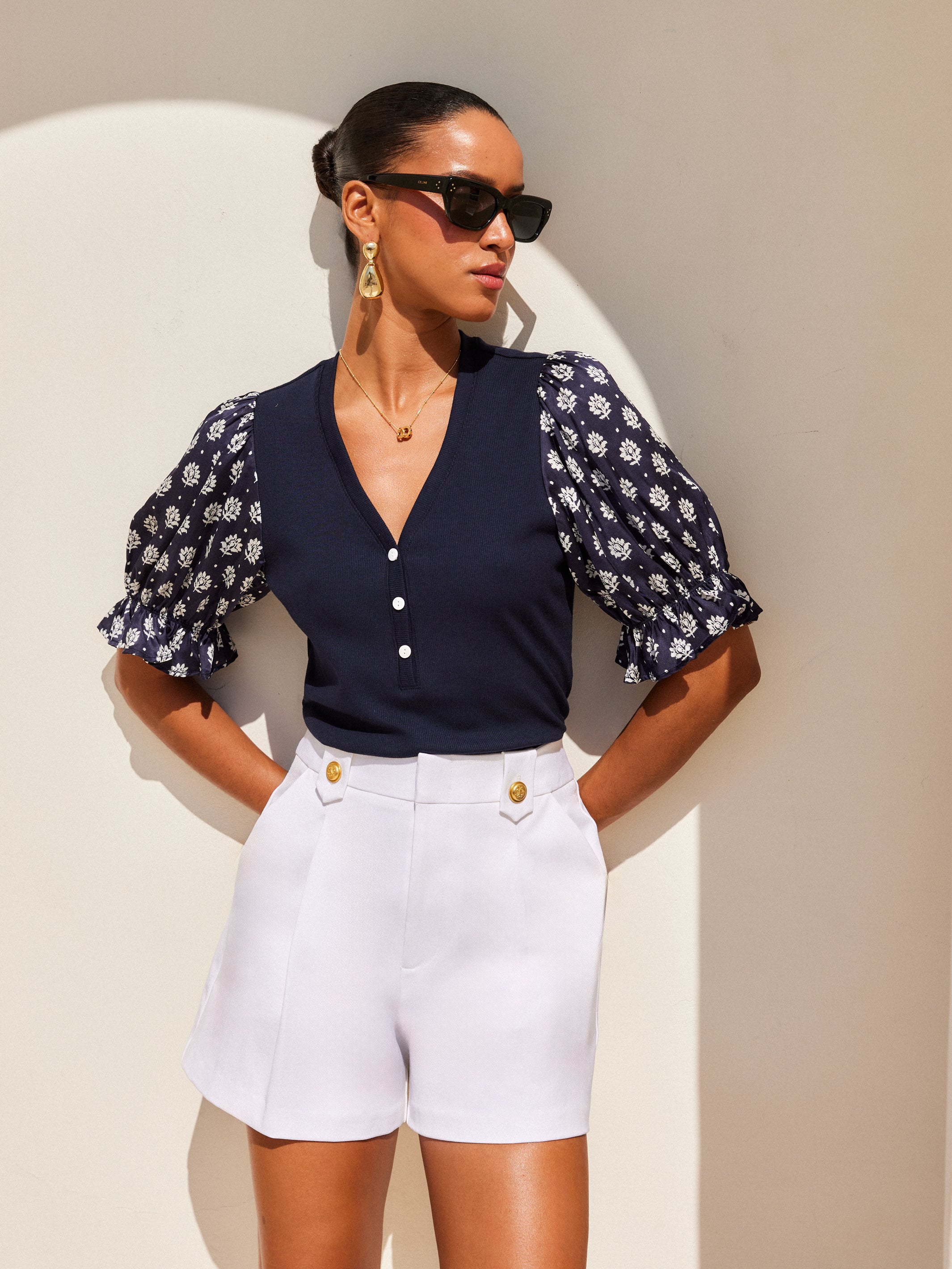 katie missvioret ショートブラウス The Colette Shorts by Maeve – katie + hubbell