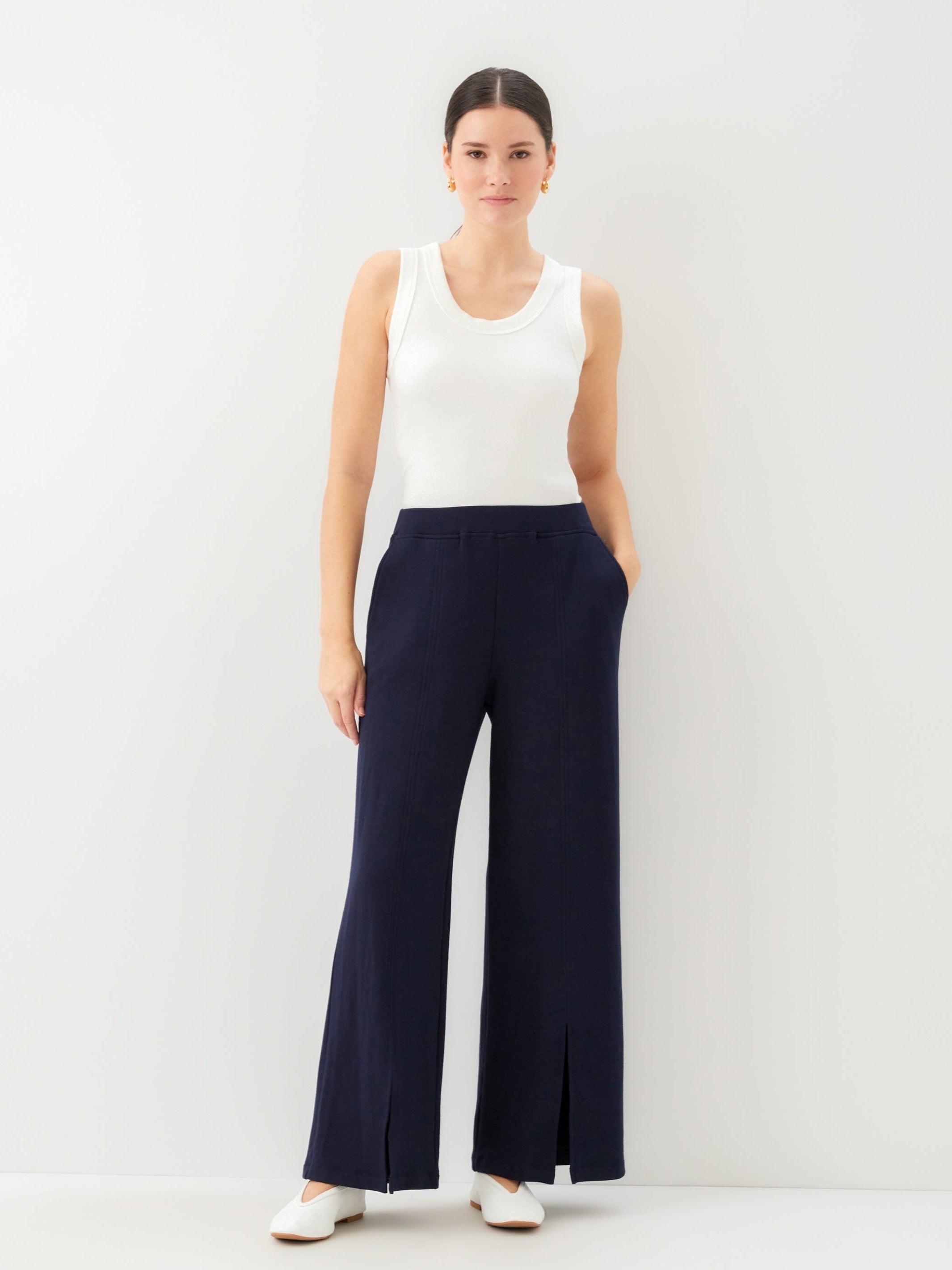 Gabby Front-Slit Sweatpants