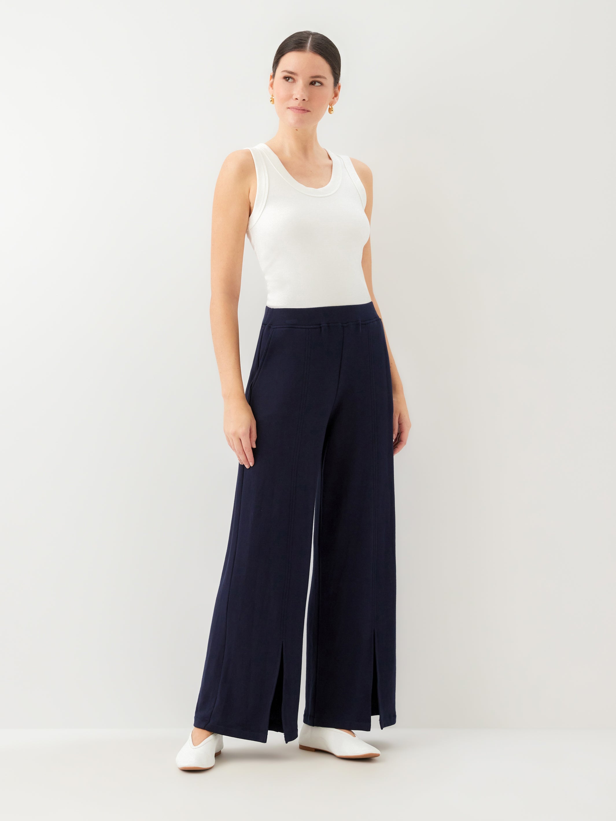 Gabby Front-Slit Sweatpants