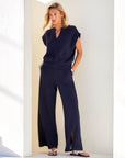 Gabby Front-Slit Sweatpants