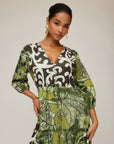 Nicki Tiered Ruffle Hem Dress