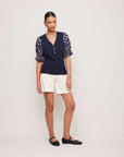 Tamra Contrast Puff Sleeve Top