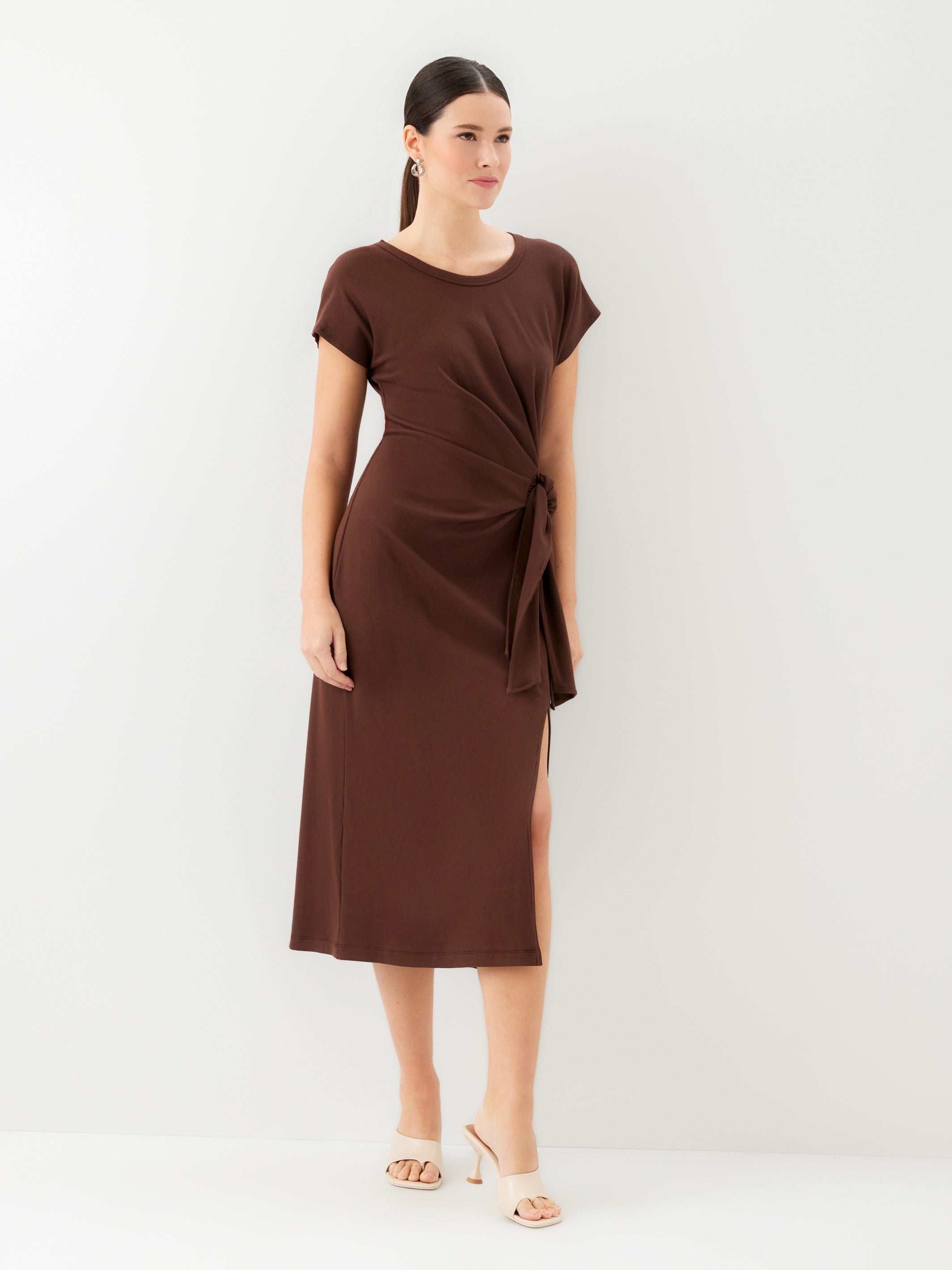 Marisa Side-Knot Midi Dress