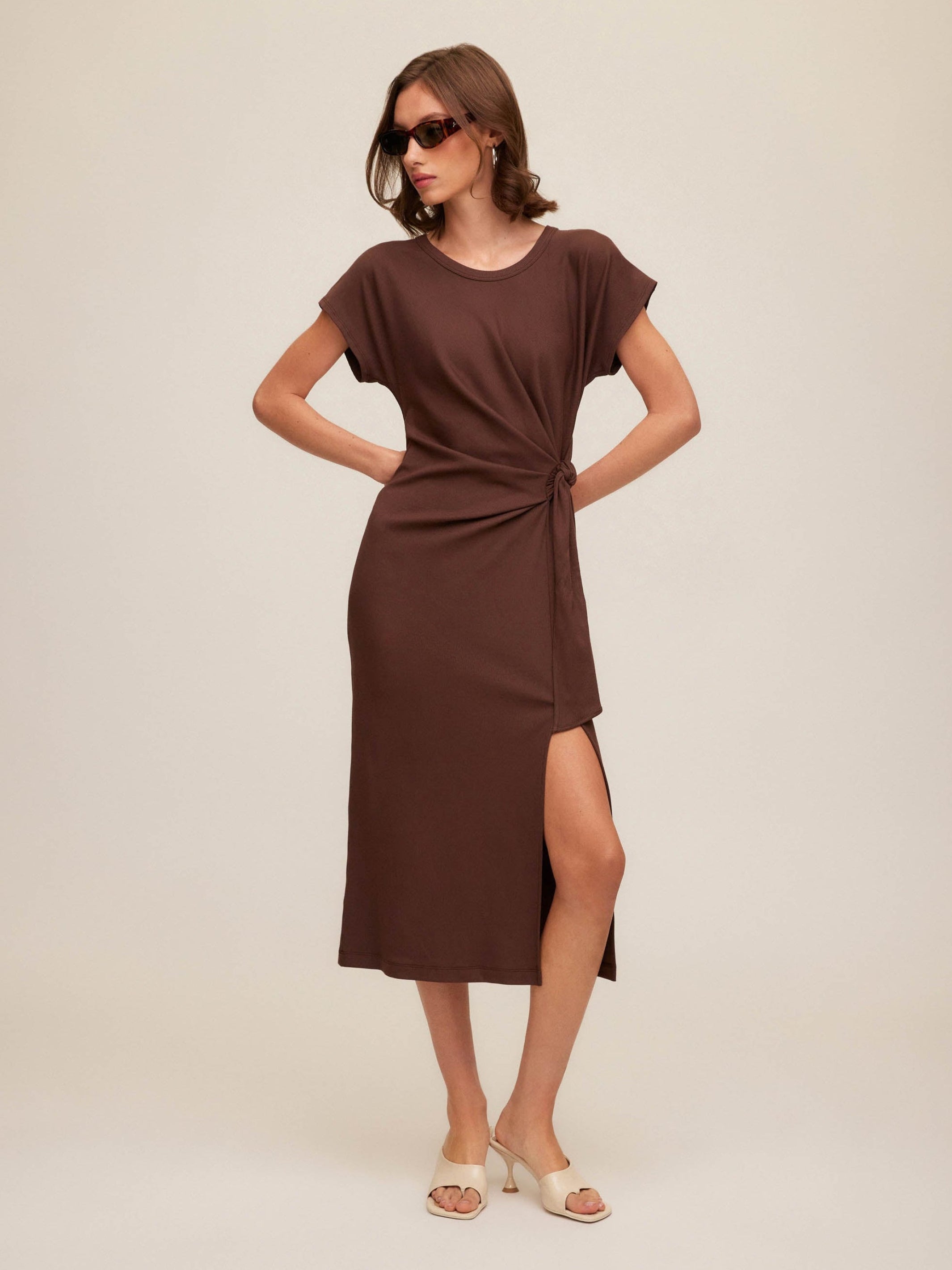 Marisa Side-Knot Midi Dress