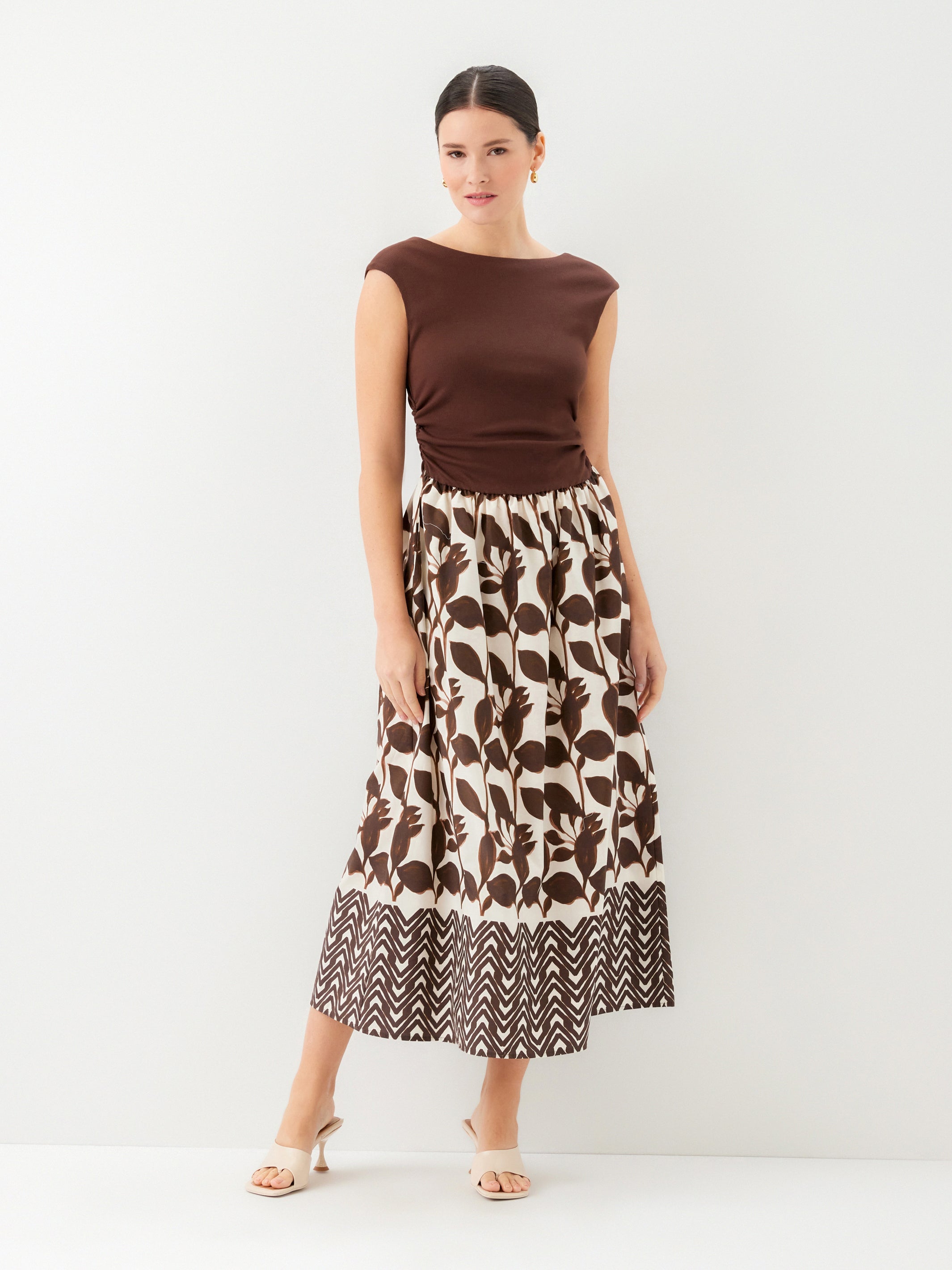 Carina Long Contrast Dress