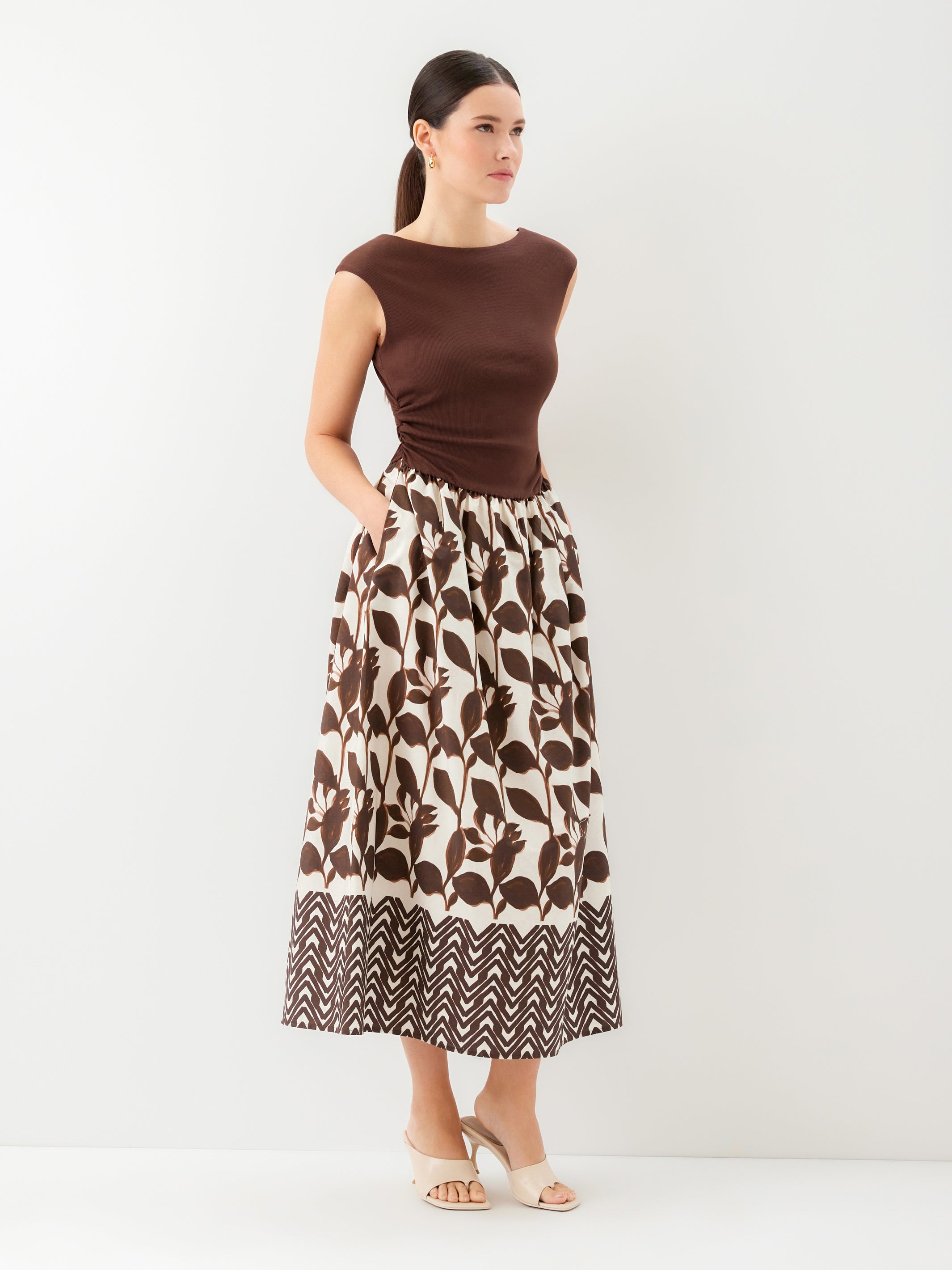Carina Long Contrast Dress