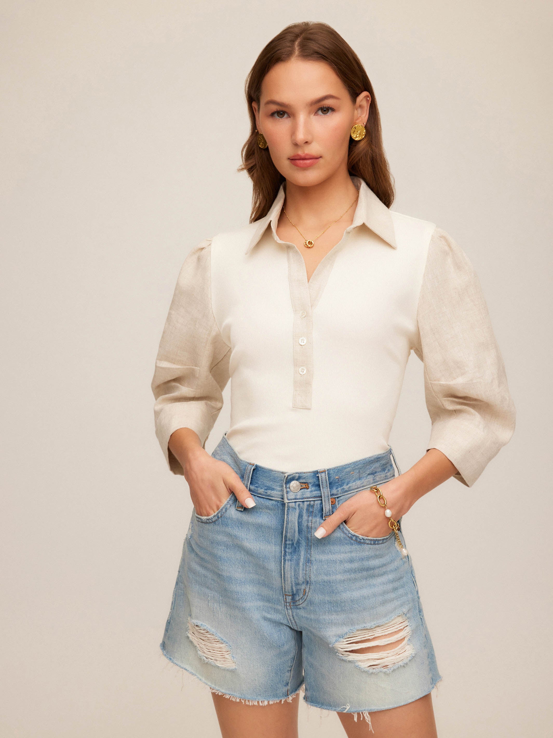 Camden Contrast Henley Top