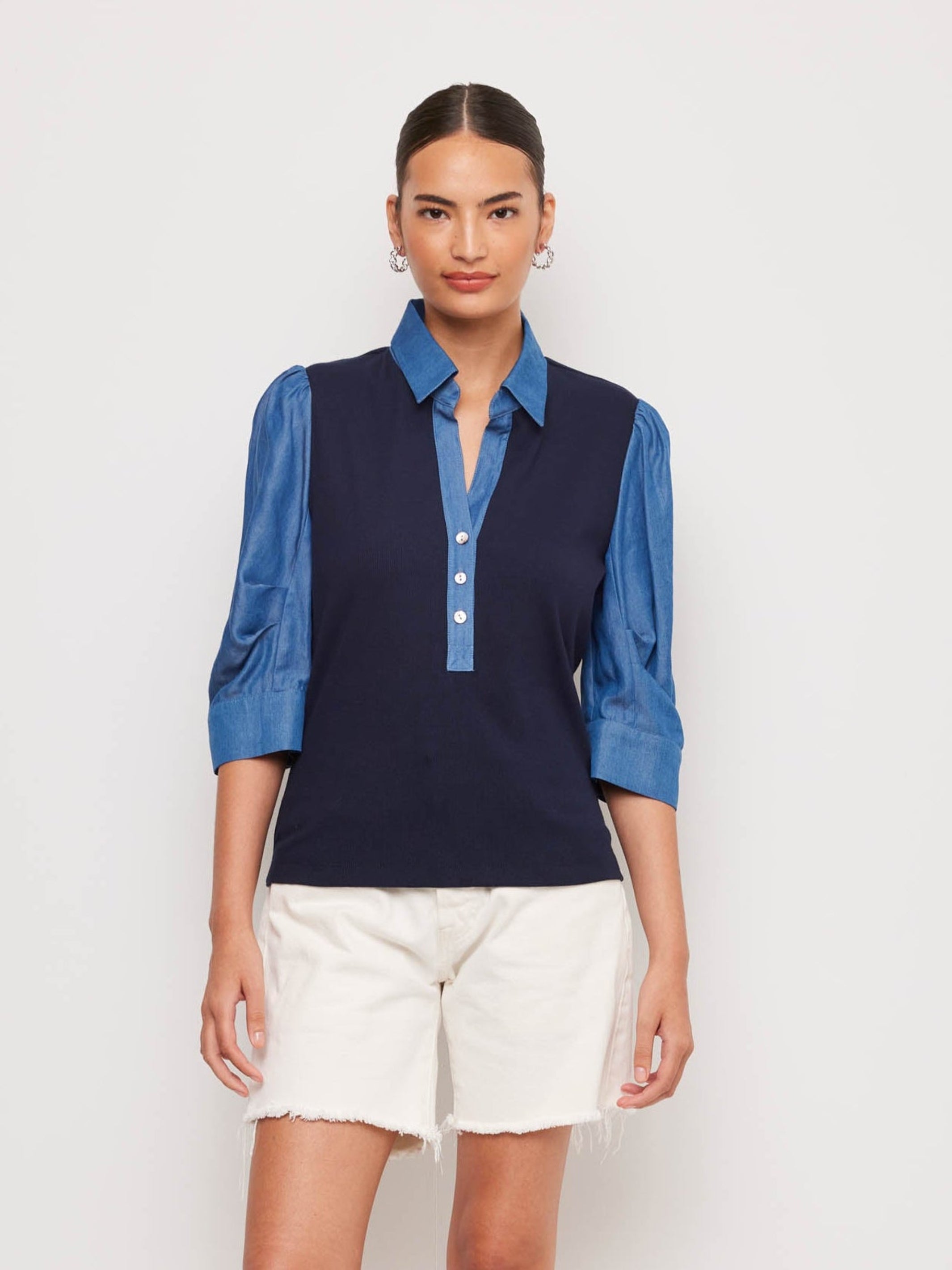 Camden Contrast Henley Top