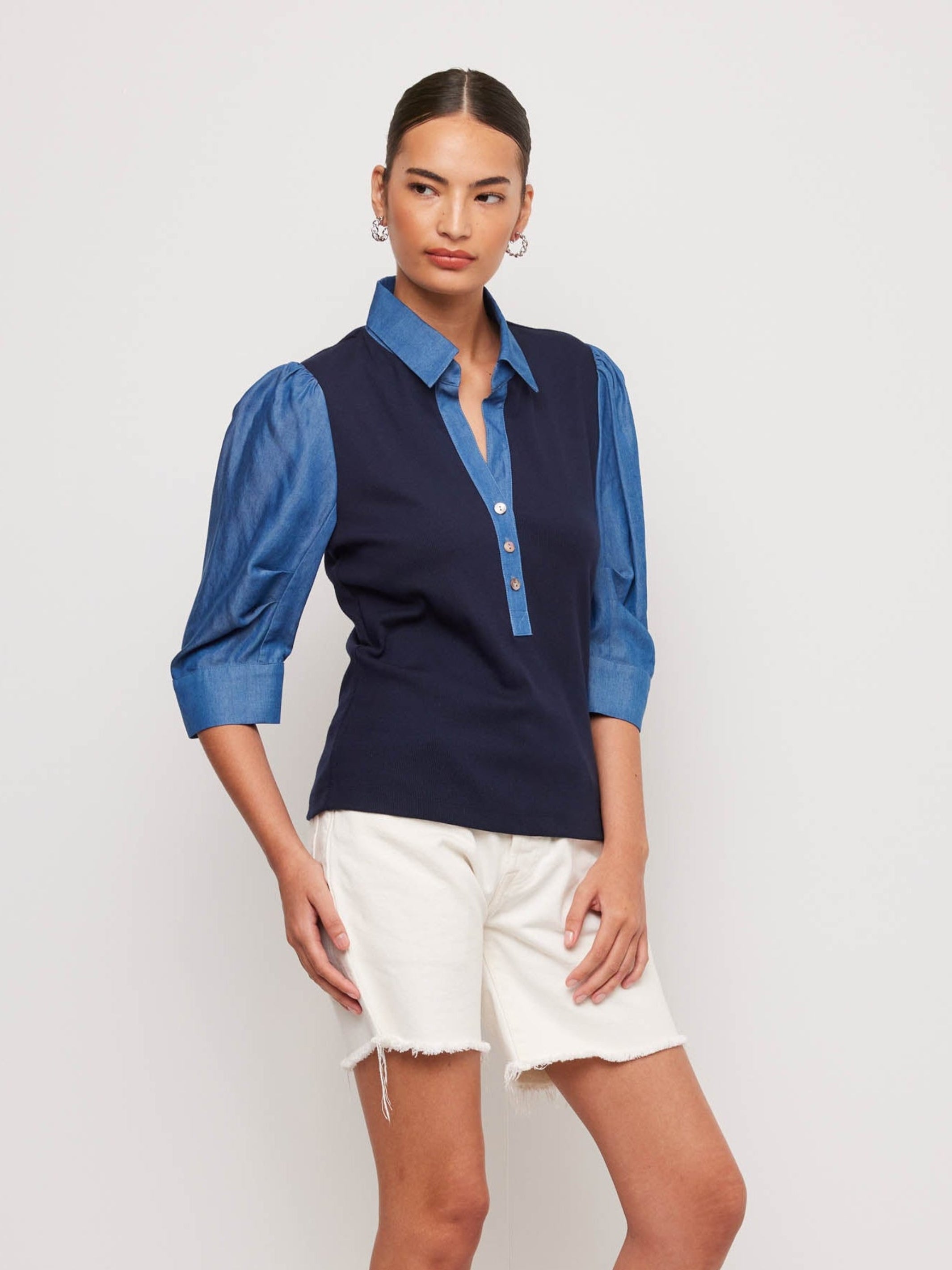 Camden Contrast Henley Top