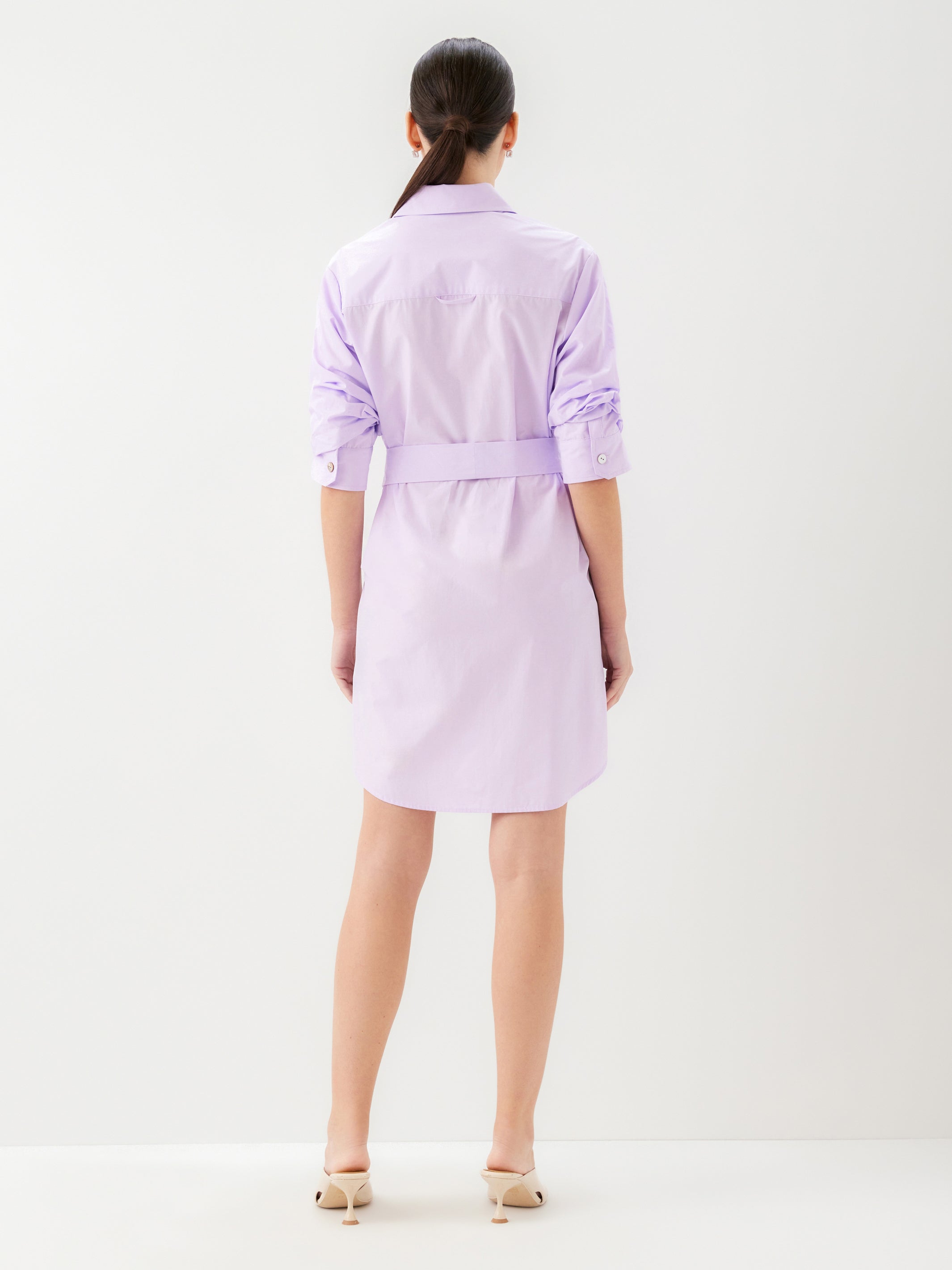 Tatum Ruched Sleeve Shirtdress