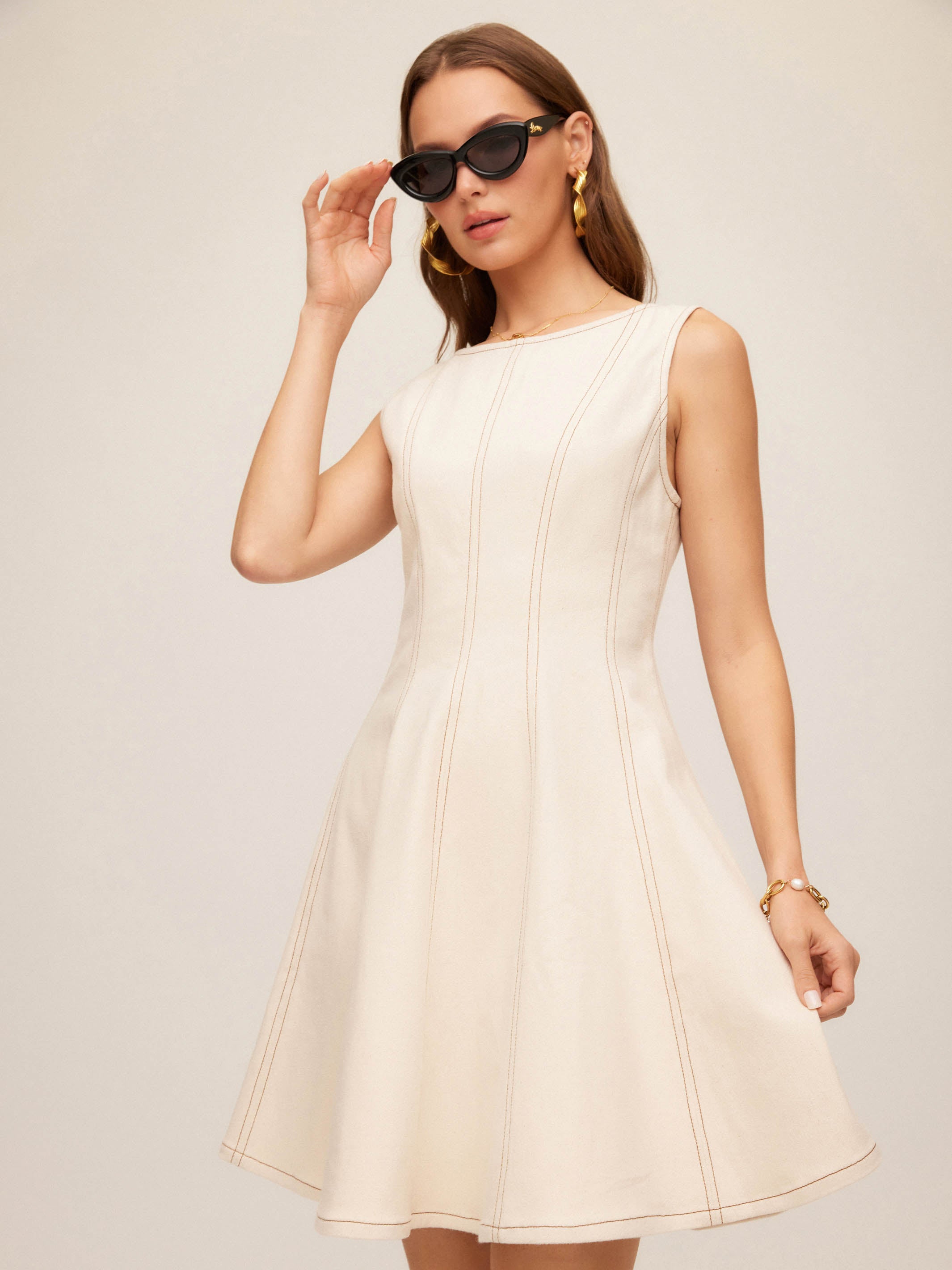 Darla Contrast Stitch Dress